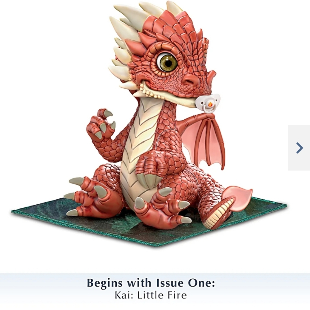 Bradford Exchange Ashton Drake  Collectible Baby Dragon w/Accessories